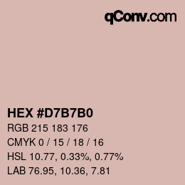 カラーコード: HEX #D7B7B0 | qconv.com