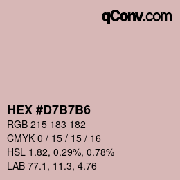 カラーコード: HEX #D7B7B6 | qconv.com