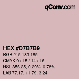 颜色代码: HEX #D7B7B9 | qconv.com