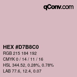 Color code: HEX #D7B8C0 | qconv.com