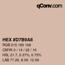 Color code: HEX #D7B9A8 | qconv.com