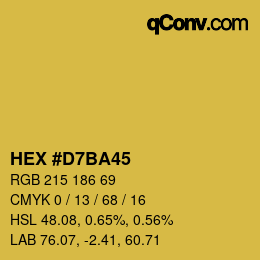 Color code: HEX #D7BA45 | qconv.com