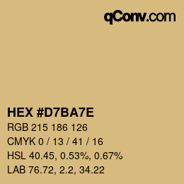 カラーコード: HEX #D7BA7E | qconv.com