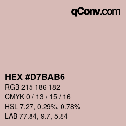 カラーコード: HEX #D7BAB6 | qconv.com