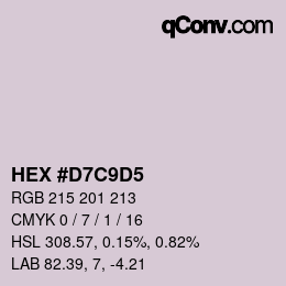 Color code: HEX #D7C9D5 | qconv.com