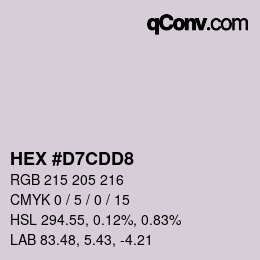 カラーコード: HEX #D7CDD8 | qconv.com