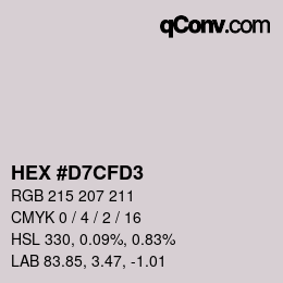 Color code: HEX #D7CFD3 | qconv.com