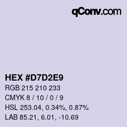 Color code: HEX #D7D2E9 | qconv.com