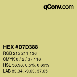 Color code: HEX #D7D388 | qconv.com