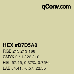 カラーコード: HEX #D7D5A8 | qconv.com