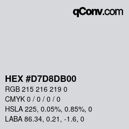 Código de color: HEX #D7D8DB00 | qconv.com