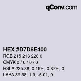Color code: HEX #D7D8E400 | qconv.com