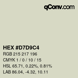 Color code: HEX #D7D9C4 | qconv.com