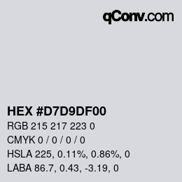 Color code: HEX #D7D9DF00 | qconv.com