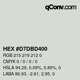カラーコード: HEX #D7DBD400 | qconv.com
