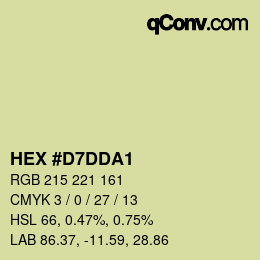 カラーコード: HEX #D7DDA1 | qconv.com