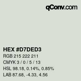 Farbcode: HEX #D7DED3 | qconv.com