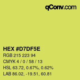 Código de color: HEX #D7DF5E | qconv.com