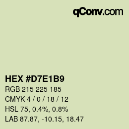 Código de color: HEX #D7E1B9 | qconv.com