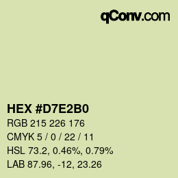 Color code: HEX #D7E2B0 | qconv.com
