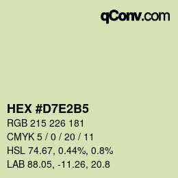 Color code: HEX #D7E2B5 | qconv.com