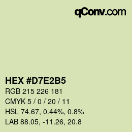 カラーコード: HEX #D7E2B5 | qconv.com