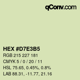 Color code: HEX #D7E3B5 | qconv.com