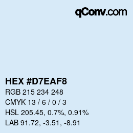 Color code: HEX #D7EAF8 | qconv.com