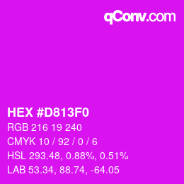 Color code: HEX #D813F0 | qconv.com