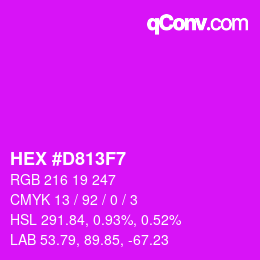 カラーコード: HEX #D813F7 | qconv.com