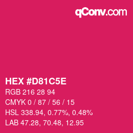 Código de color: HEX #D81C5E | qconv.com