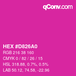 Color code: HEX #D826A0 | qconv.com