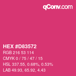 Color code: HEX #D83572 | qconv.com