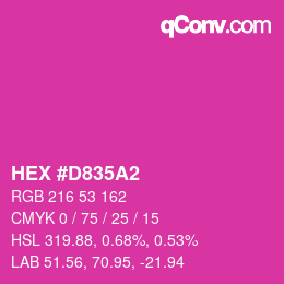 Color code: HEX #D835A2 | qconv.com