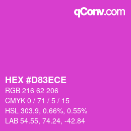Color code: HEX #D83ECE | qconv.com