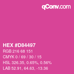 Color code: HEX #D84497 | qconv.com