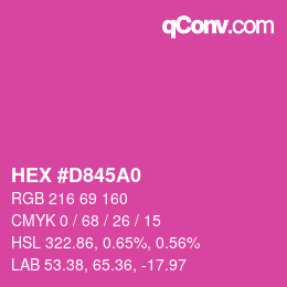 カラーコード: HEX #D845A0 | qconv.com