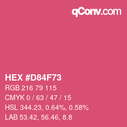 Color code: HEX #D84F73 | qconv.com