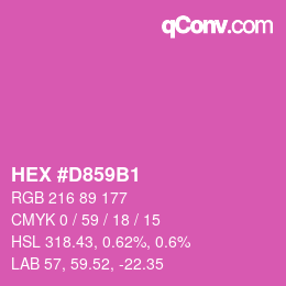 カラーコード: HEX #D859B1 | qconv.com