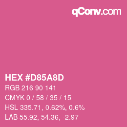 Color code: HEX #D85A8D | qconv.com