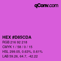Color code: HEX #D85CDA | qconv.com