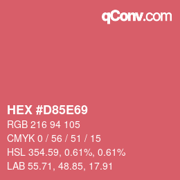 Color code: HEX #D85E69 | qconv.com