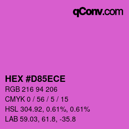 Color code: HEX #D85ECE | qconv.com