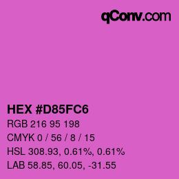 Color code: HEX #D85FC6 | qconv.com
