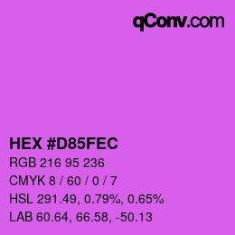 Color code: HEX #D85FEC | qconv.com