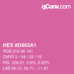 カラーコード: HEX #D863A1 | qconv.com