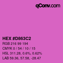 Color code: HEX #D863C2 | qconv.com
