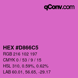 Color code: HEX #D866C5 | qconv.com