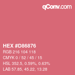 Farbcode: HEX #D86876 | qconv.com