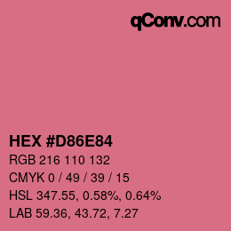 Color code: HEX #D86E84 | qconv.com
